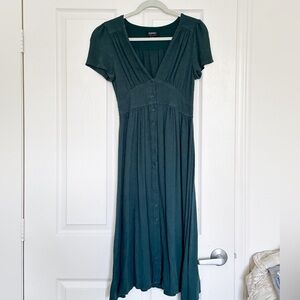 Audrey 3+1 Green Midi Dress, Size Small